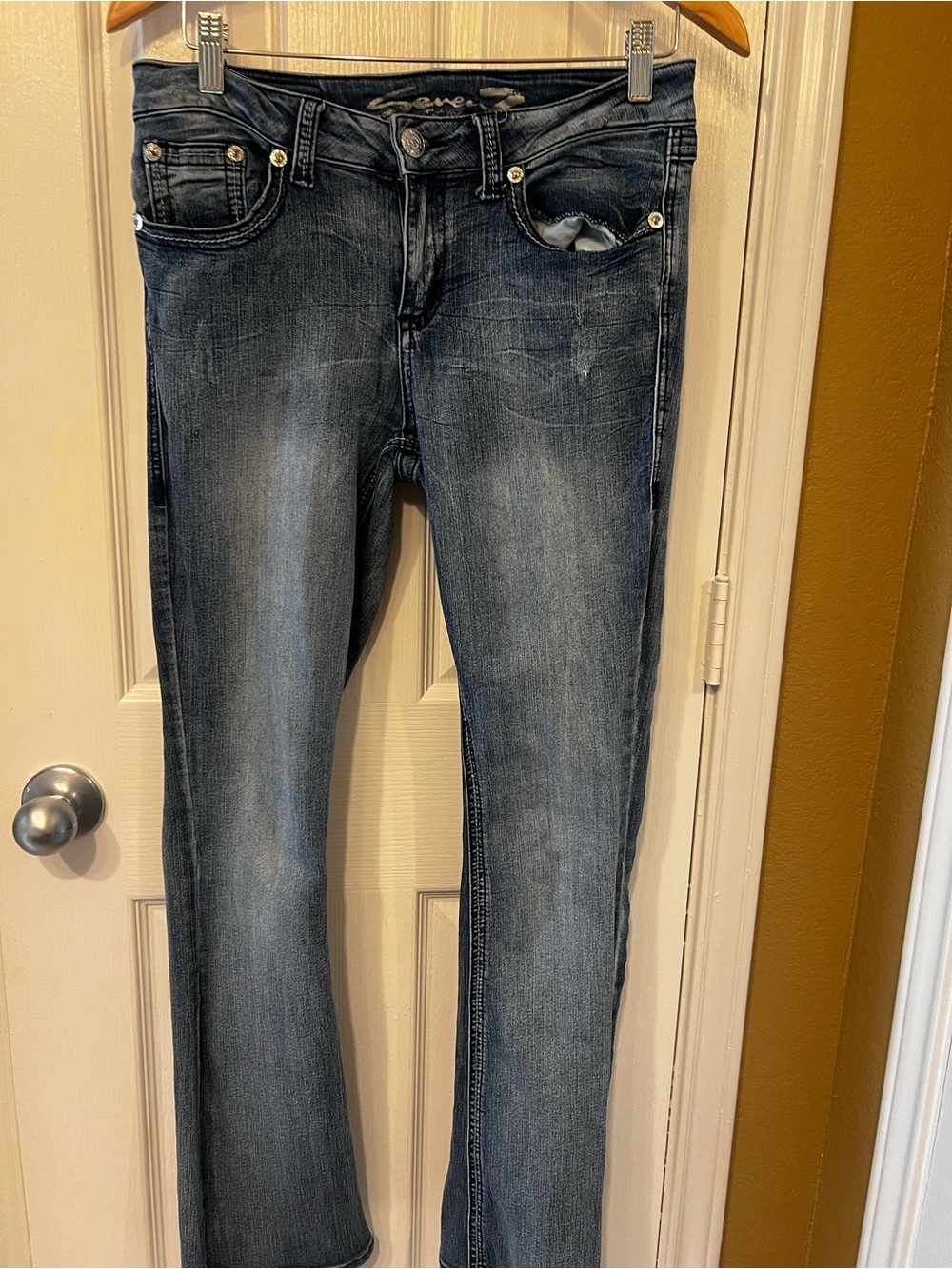 Seven7 Medium Wash Bootcut Jeans, Size 10